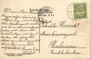 1907 Futak, Futtak, Futog; Hadik kastély, vasútállomás, vonat / castle, railway station, train