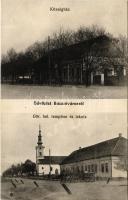 1913 Bácstóváros, Tovarisevo (Palánka); községháza, Görög keleti templom és iskola / town hall, Orthodox church and school (EK)