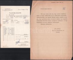 cca 1950-1970 Vas Zoltán (1903-1983) író, 56-os államminiszter levelezése Kádár Jánossal és Nyers Re...