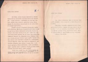 cca 1950-1970 Vas Zoltán (1903-1983) író, 56-os államminiszter levelezése Kádár Jánossal és Nyers Re...