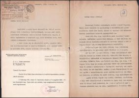 cca 1950-1970 Vas Zoltán (1903-1983) író, 56-os államminiszter levelezése Kádár Jánossal és Nyers Re...