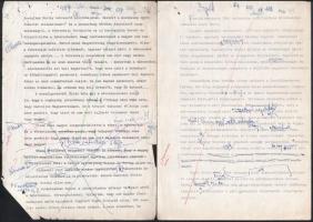 cca 1950-1970 Vas Zoltán (1903-1983) író, 56-os államminiszter levelezése Kádár Jánossal és Nyers Re...