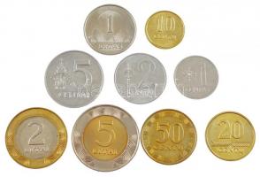 Litvánia 1991-2003. 1c-5L (9xklf) T:1-2 Lithuania 1991-2003. 1 Centas - 5 Litai (9xdiff) C:UNC-XF