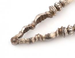 Ezüst (Ag) nyelű brüsszeli diótörő, dobozban, jelzett, h: 17 cm (Gyűjtői ritkaság!!!)