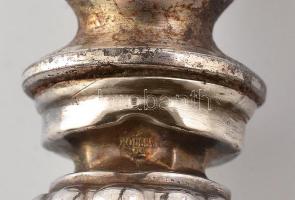 Ezüst (Ag) nyelű brüsszeli diótörő, dobozban, jelzett, h: 17 cm (Gyűjtői ritkaság!!!)