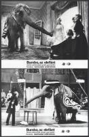 cca 1986 ,,Bumbo, az elefánt című szovjet film jelenetei és szereplői, 8 db vintage produkciós filmfotó, ezüst zselatinos fotópapíron, a használatból eredő (esetleges) kisebb hibákkal, 18x24 cm