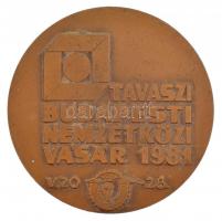 1981. Hungexpo Budapest - Tavaszi Budapesti Nemzetközi Vásár 1981 bronz emlékérem (70mm) T:2