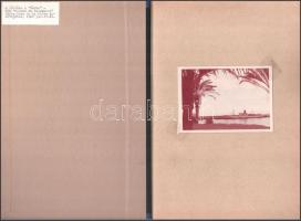 1962 A Bárka (SS Ciudad de Salamanca) Santa Cruz de la Palma kikötőjében és az Atlanti-óceánon. 5 db fotó albumban, feliratozva, 12,5x9 cm és 15x10 cm méretben.