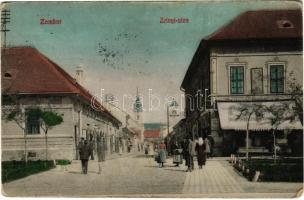 1909 Zombor, Sombor; Zrínyi utca, Ifj. H. Róbert üzlete / street, shop (EK)