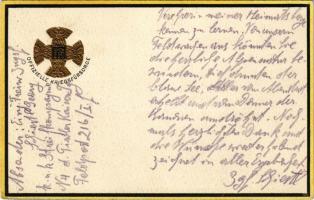 1916 Offizielle Kriegsfürsorge. Offizielle Karte für Rotes Kreuz, Kriegsfürsorgeamt Kriegshilfsbüro No. 49. / WWI Austro-Hungarian K.u.K. military support fund. Emb. (EK)