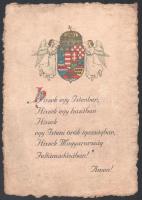 Magyar Hiszekegy, modern nyomat merített papíron, 30x21 cm