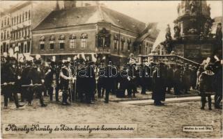 1916 Budapest I. Károly király és Zita királyné koronázása. Révész és Biró felvétele
