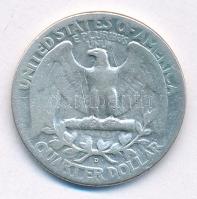 Amerikai Egyesült Államok 1952D 25c Ag T:2- karc 
USA 1952D 25 Cents Ag C:VF scratch 
Krause KM#16...