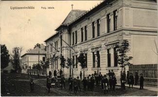 1910 Liptószentmiklós, Liptovsky Mikulás; Polgári iskola / school (EK)