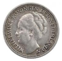 Hollandia 1937. 10c Ag "I. Vilma" T:2,2- patina Netherlands 1937. 10 Cents Ag "Wilhel...