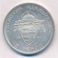 1938. 5P Ag "Szent István" T:1- kis ph, egy karc
Adamo P8.1