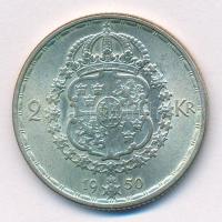 Svédország 1950TS 2Kr Ag "V. Gusztáv" T:1- Sweden 1950TS 2 Kronor Ag "Gustaf V" ...