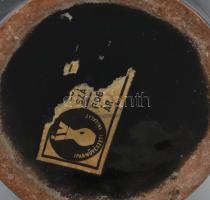 Jelzett iparművész váza. Mázas kerámia. Hibátlan, m: 35 cm