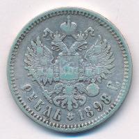 Orosz Birodalom 1898. 1R Ag "II. Miklós" T:3 ph. Russian Empire 1898. 1 Rouble Ag "Ni...