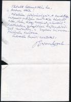 cca 2000-2001 Obersovszky Gyula (1927-2001) újságíró, költő, 1956-os forradalmár, korábbi halálraíté...