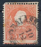 1858 5kr type I., red, with St. Andrews' cross part. 
