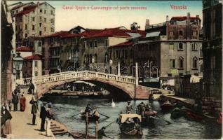 Venezia, Venice; Canal Regio o Cannaregio col ponte omonimo / canal, bridge, boats (EK)