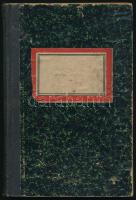 1937-1938 Háztartás pénzügyi nyilvántartása, bevételek és kiadások, kézzel írt füzet