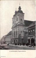 1909 Nagyszombat, Tyrnau, Trnava; Jezsuita templom, Sz. Béla üzlete / church, shop