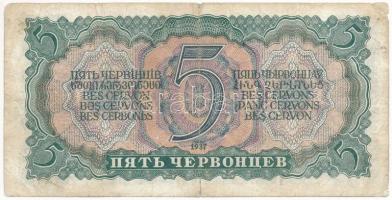 Szovjetunió 1937. 5Ch T:III,III-
Soviet Union 1937. 5 Chervontsev C:F,VG
Krause P#204