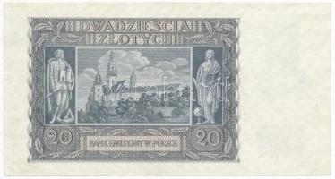 Lengyelország 1940. 20Zl T:III szép papír
Poland 1940. 20 Zlotych C:F Krause P#95
