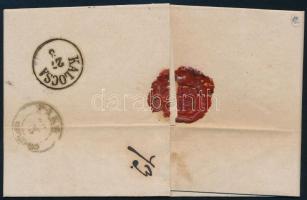 1861 5kr elfogazva levélen / with shifted perforation on cover "TOLNA" - Kalocsa