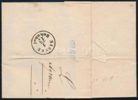 1862 5kr festékfoltos, számlalevélen / with paint spots on letter with invoice "AGRAM" - S...