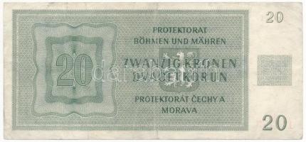 Német Harmadik Birodalom / Cseh-Morva Protektorátus 1944. 20K T:III German Third Reich / Protectorat...