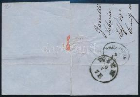 1862 5kr levélen / on cover "SZOMBATHELY" - Pressburg. Certificate: Goller