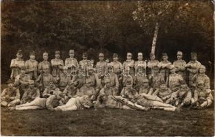 1915 Gyöngyös, osztrák-magyar katonák csoportja / WWI Austro-Hungarian K.u.K. military, group of soldiers. photo (EK)