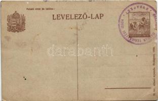 Kézzel festett művészlap / Hand-painted art postcard + "Országos Magyar Terjesztési Iroda Budap...