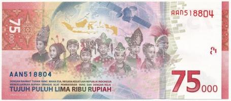 Indonézia 2020. 75.000R "A függetlenség 75. évfordulója" emlékbankjegy T:I
Indonesia 2020...