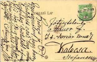 1912 Nagyszombat, Tyrnau, Trnava; Pázmán tér, Invalidus templom és rokkantak háza / square, church a...