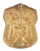 Osztrák-Magyar Monarchia ~1914-1918. "21. Császári Gyalog Hadosztály" bronz sapkajelvény, ...