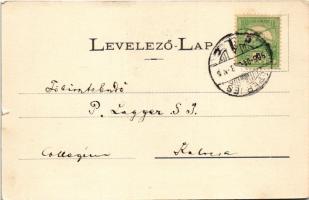 1905 Eperjes, Presov; Fő utca, Lefkovits Emil, Krausz R., Goldberger Márk üzlete, Kassai sörcsarnok....