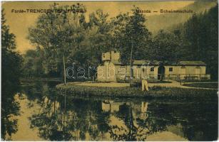 1909 Trencsénteplic, Trencianske Teplice; uszoda. Wertheim Zsigmond kiadása / Schwimmschule / swimming school