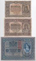 1913. 20K + 1915. 10K piros "DEUTSCHÖSTERREICH" felülbélyegzéssel + 1920. 1K + 1920. 50K &...