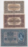 1913. 20K + 1915. 10K piros "DEUTSCHÖSTERREICH" felülbélyegzéssel + 1920. 1K + 1920. 50K &...