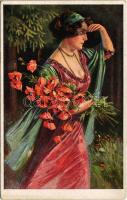 Lady art postcard. J.S. & Co. M. Ser. 404-7. s: Maxim. Trübe (EK)