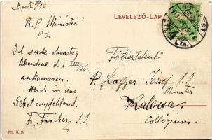 1913 Pozsony, Pressburg, Bratislava; MÁV pályaudvar, vasútállomás / Staatsbahnhof / railway station ...