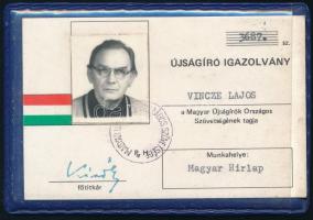 1984-1986 Fényképes újságíró igazolvány