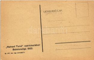 1922 Turul konyha. "Hatvani Turul" cserkésztábor Balatonaliga (Balatonvilágos) 91. sz. Hat...