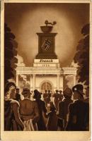 Franck kávé pavilonja az 1941. évi Budapesti Nemzetközi Vásáron, reklámlap. Klösz / Hungarian coffee advertisement s: Gebhardt (EK)