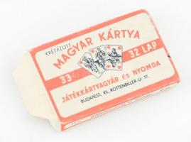 Krétázott magyar kártya 32 lap, kis méret, eredeti, bontatlan csomagolásban 7x4 cm
