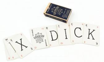 cca 1950 Waddington Lexicon card game komplett pakli kártyacsomag eredeti dobozában